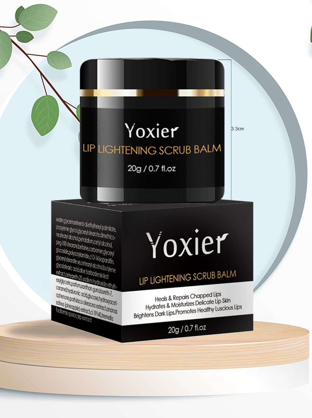 YOXIER Lip Lightening Scrub Balm for Dark Lips 20G