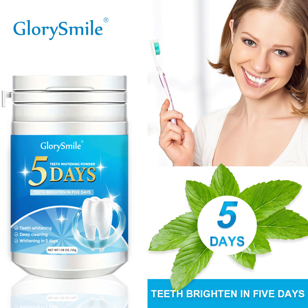 2pack Glory Smile 5 Days All Natural Teeth whitening Powder