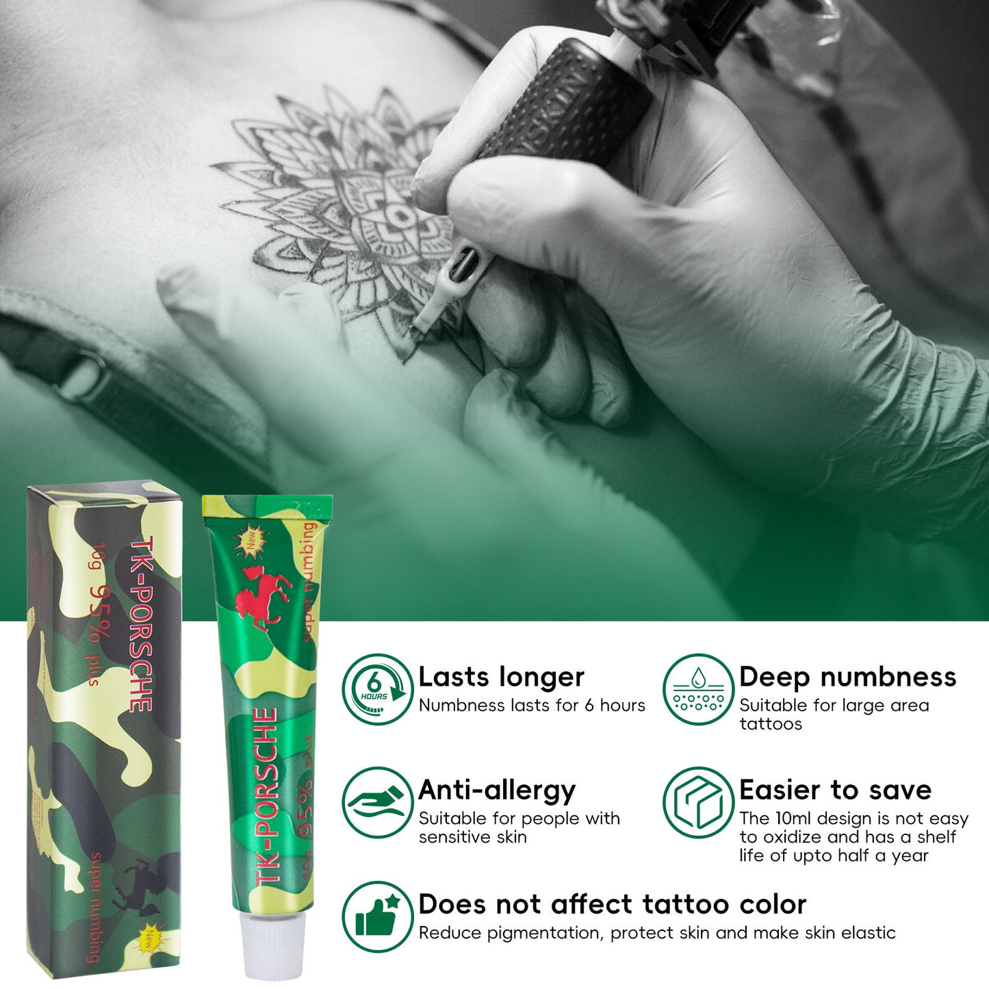 Painless Tattoo, waxing, microblading Numbing cream That lasts for up-to 6 Hours