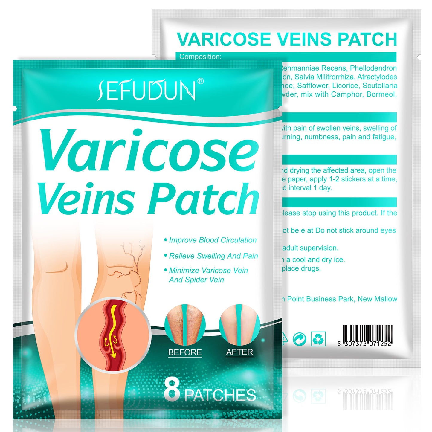 8 PCS Varicose Veins Patches Treatment For Varicose Veins i.e spider veins
