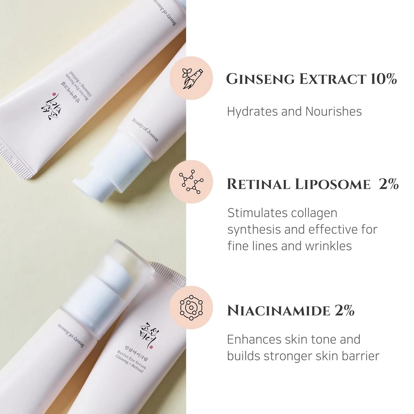 Beauty of Joseon Revive Eye Serum Cream 30ml for Dark circles and wrinkles