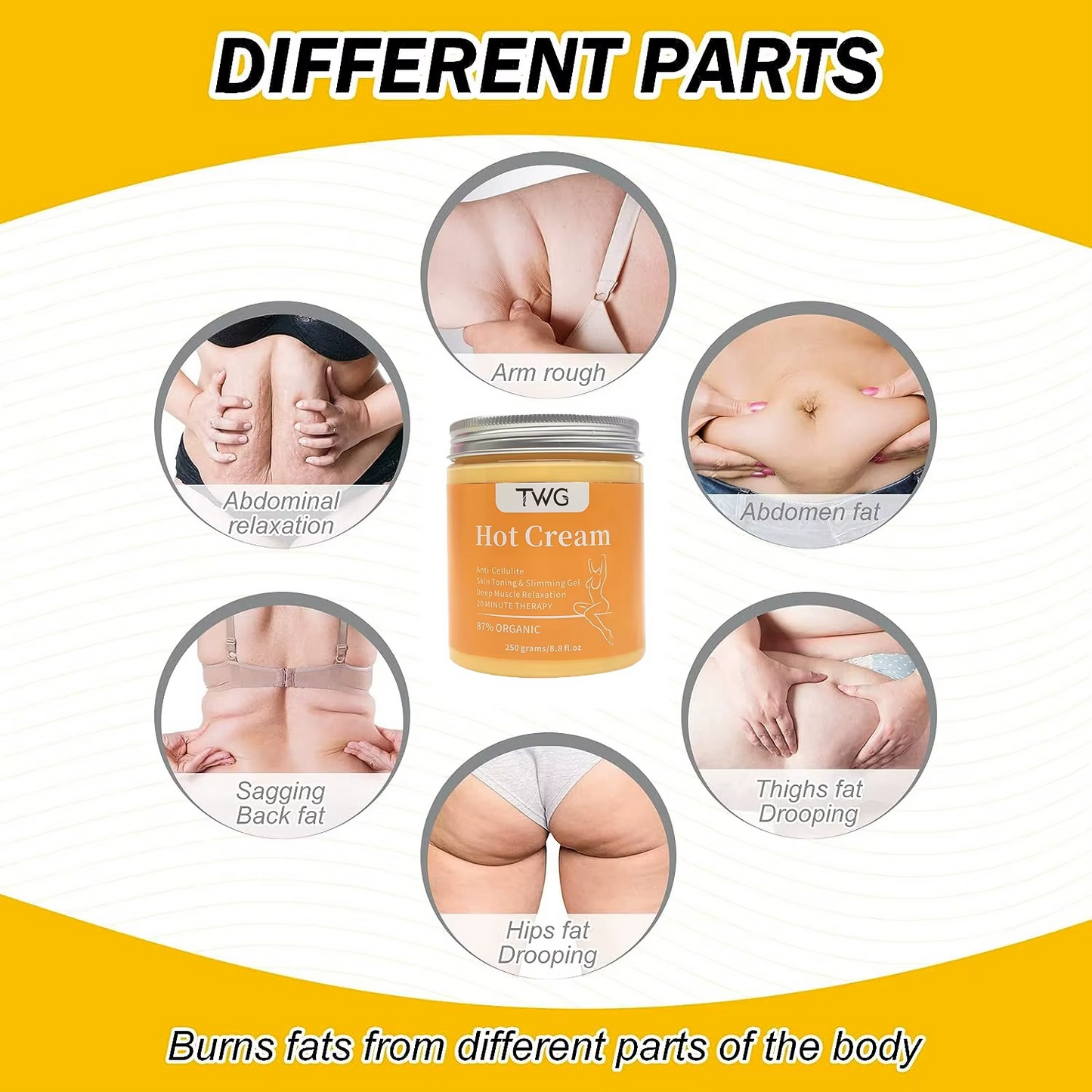 250g TWG Slimming Fat Burning Hot Cream