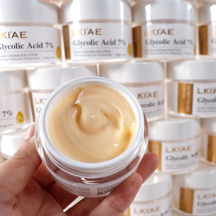 Glycolic Acid 7% Hydrating Exfoliating Beauty Face Cream for Glass Like Glowing Skin