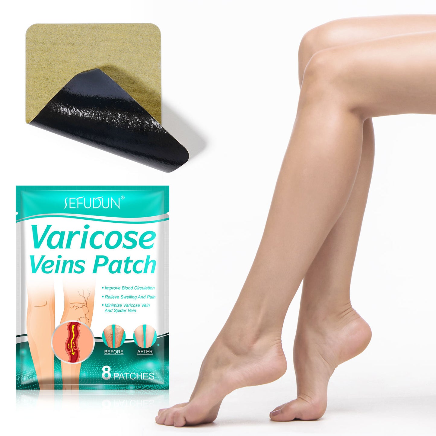 8 PCS Varicose Veins Patches Treatment For Varicose Veins i.e spider veins