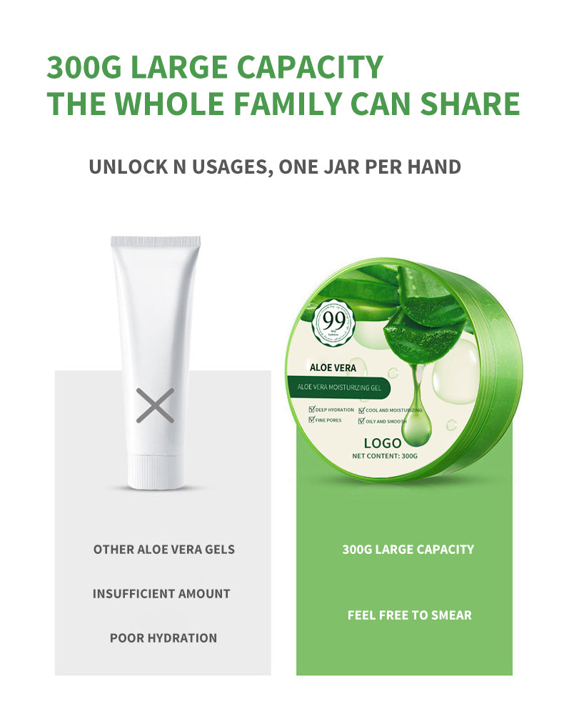 2pack 100% Organic Pure Aloe Vera Gel 300 Ml Natural