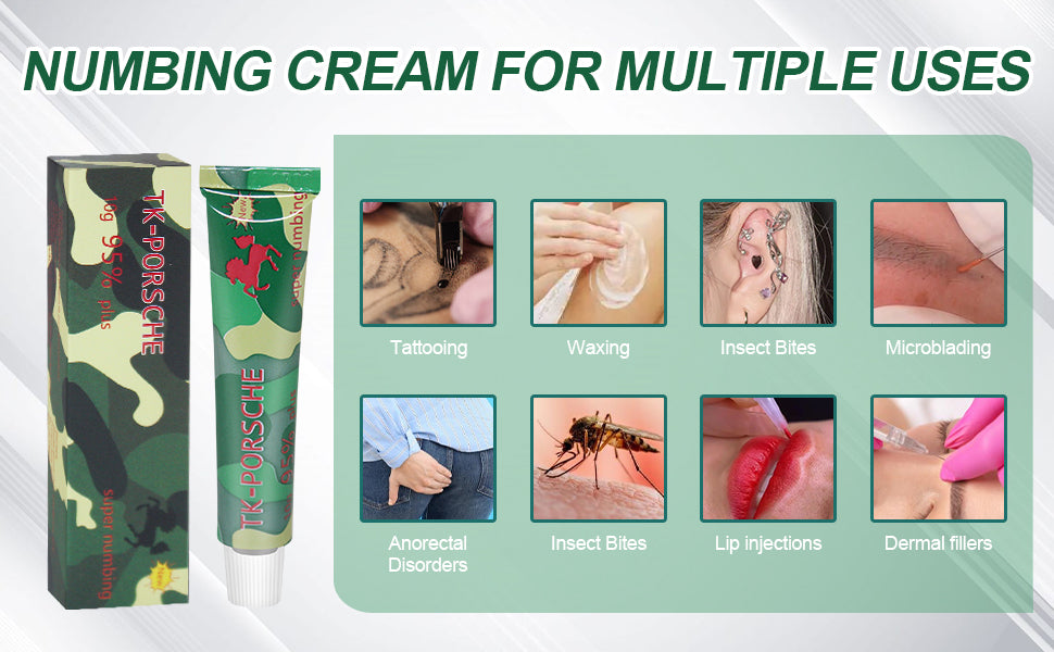 Painless Tattoo, waxing, microblading Numbing cream That lasts for up-to 6 Hours