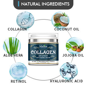 Mabox Natural Collagen Anti Aging with Retinol, Vitamin E Day And Night Face Collagen Cream