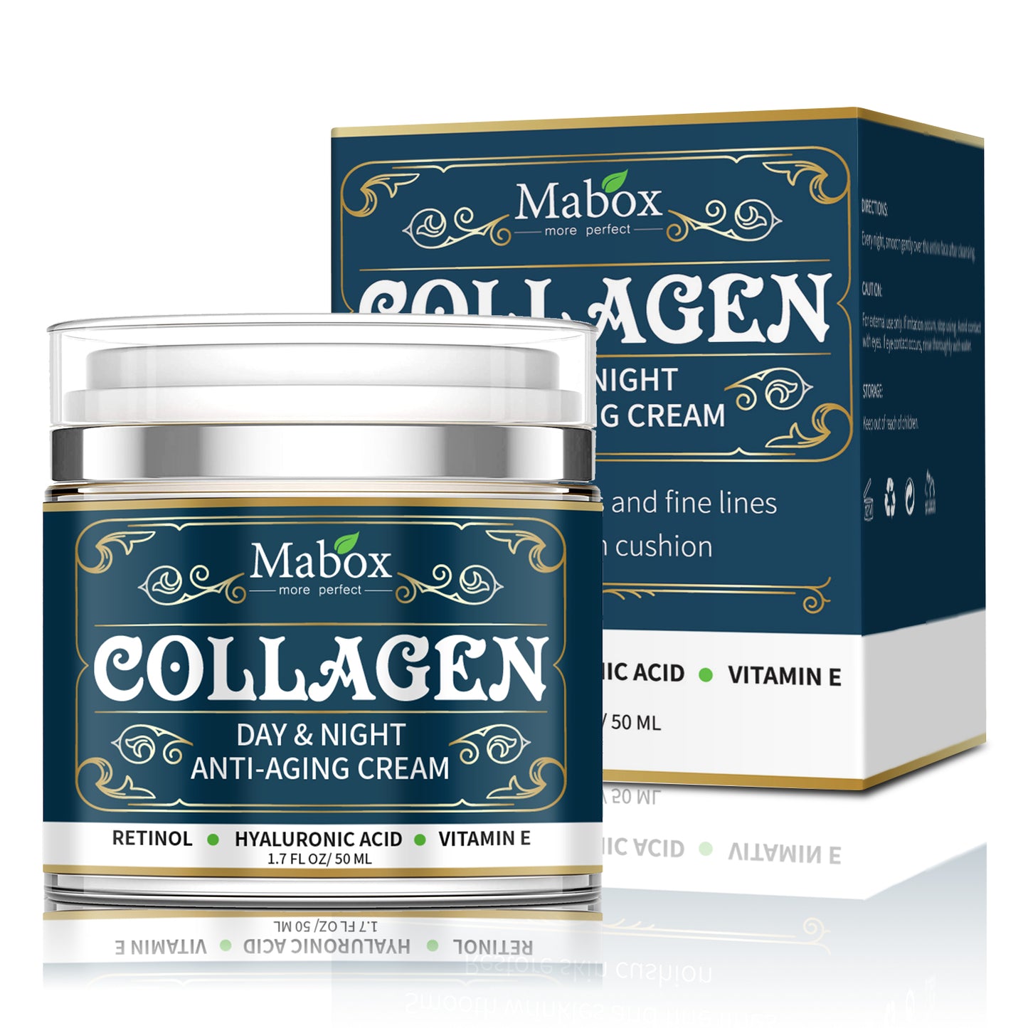 Mabox Natural Collagen Anti Aging with Retinol, Vitamin E Day And Night Face Collagen Cream