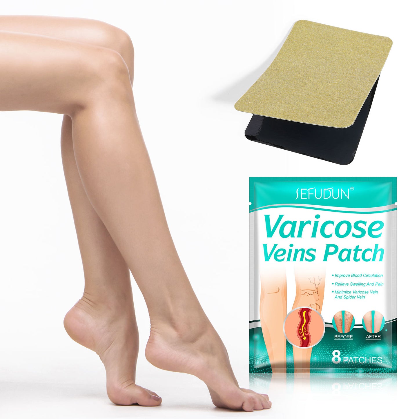 8 PCS Varicose Veins Patches Treatment For Varicose Veins i.e spider veins