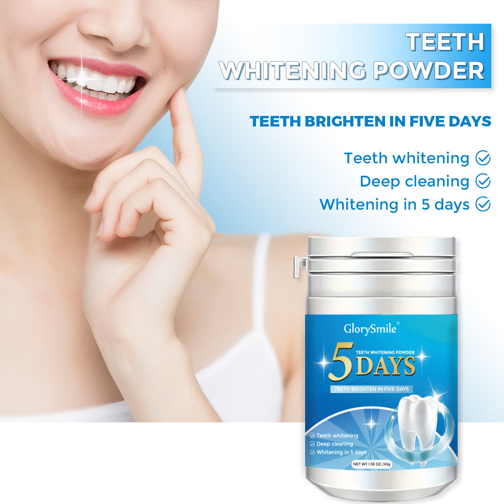 2pack Glory Smile 5 Days All Natural Teeth whitening Powder