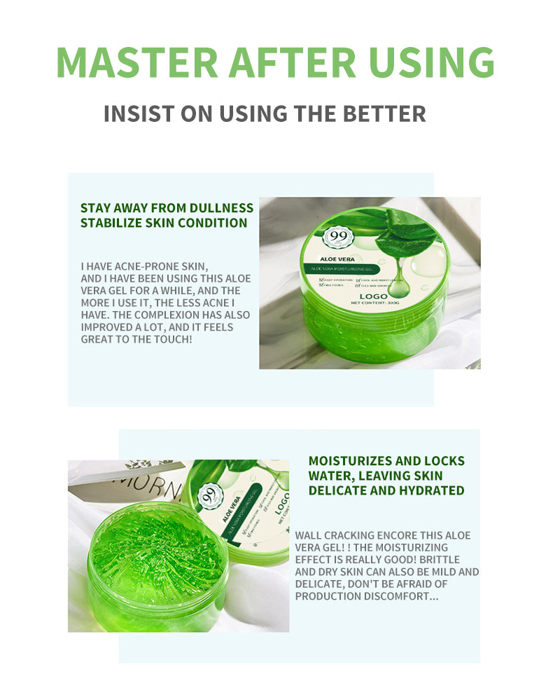 2pack 100% Organic Pure Aloe Vera Gel 300 Ml Natural