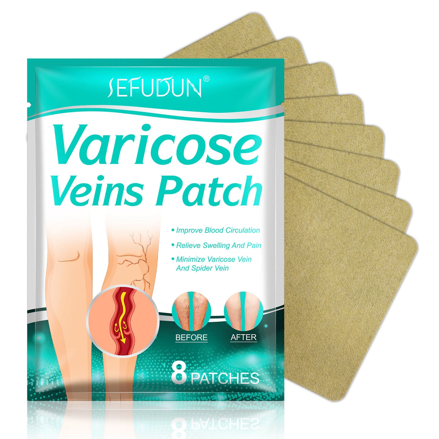 8 PCS Varicose Veins Patches Treatment For Varicose Veins i.e spider veins