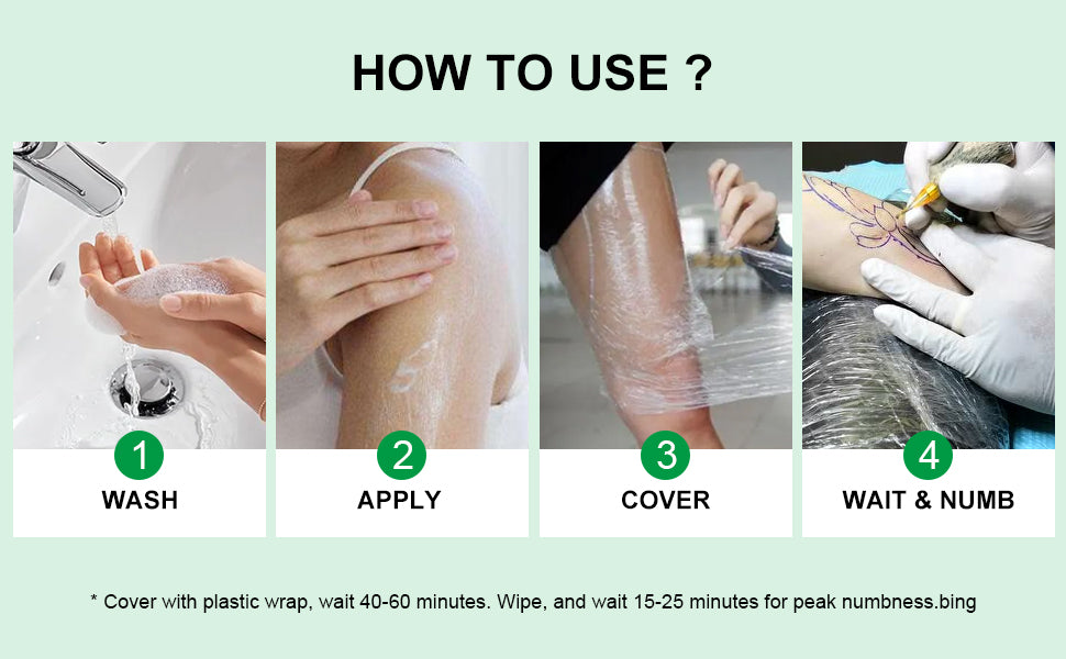 Painless Tattoo, waxing, microblading Numbing cream That lasts for up-to 6 Hours