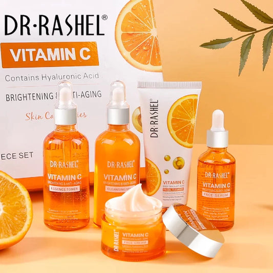 5 in 1 DR RASHEL Skin Care Moisturizing Brightening Whitening Natural Vitamin C Set