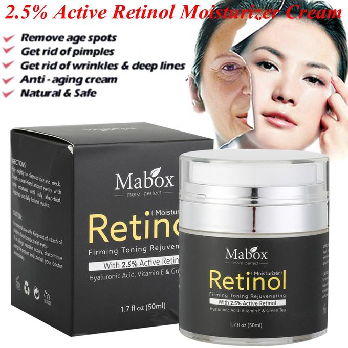 Mabox Retinol 2.5%,Hyaluronic Acid With Vitamin E Cream