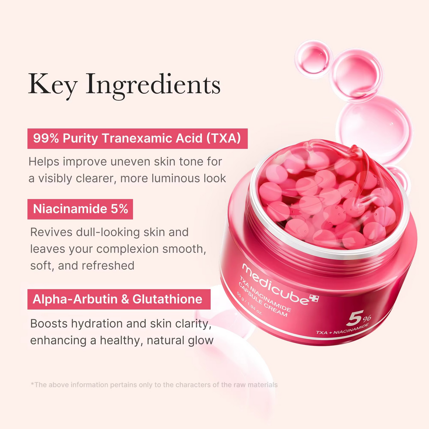 Medicube TXA+Niacinamide Capsule Cream - Brightening Soothing Nourishing Cream
