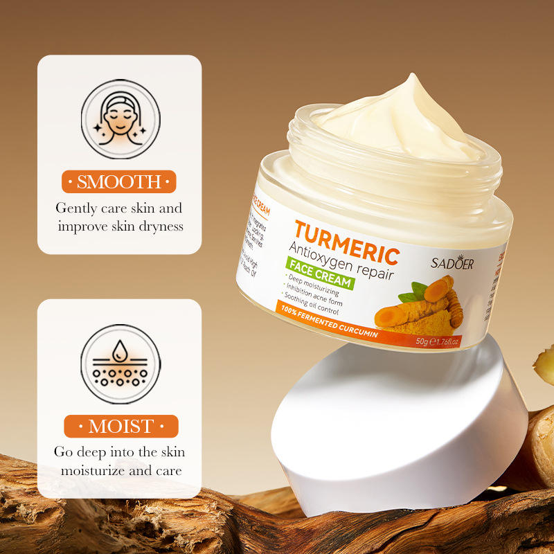 Organic Turmeric Face Cream Anti Acne Moisturizing Hydrating