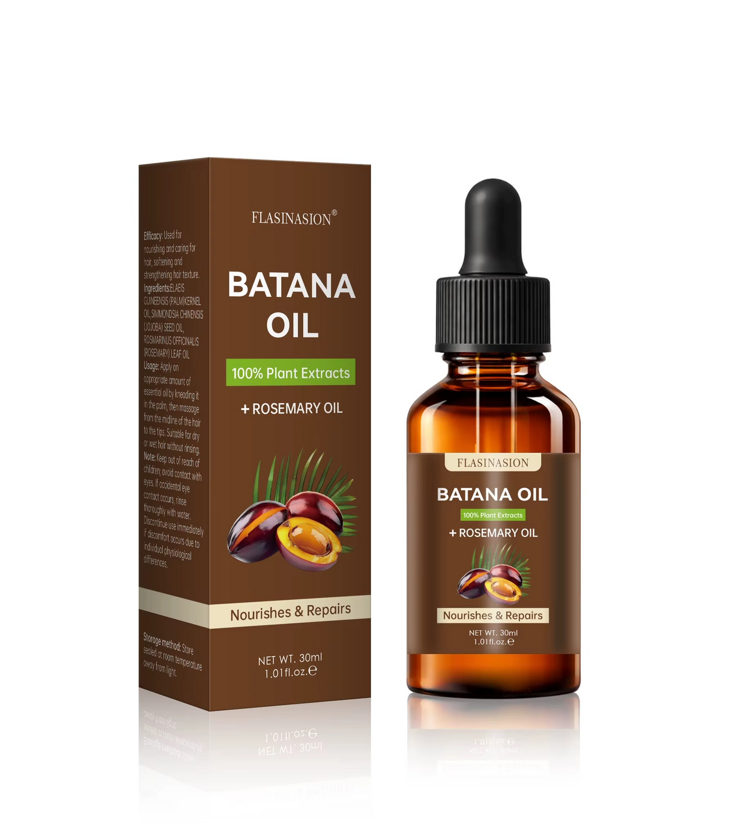 100% Organic Batana Hair Growth Oil with Rosemary 30ml