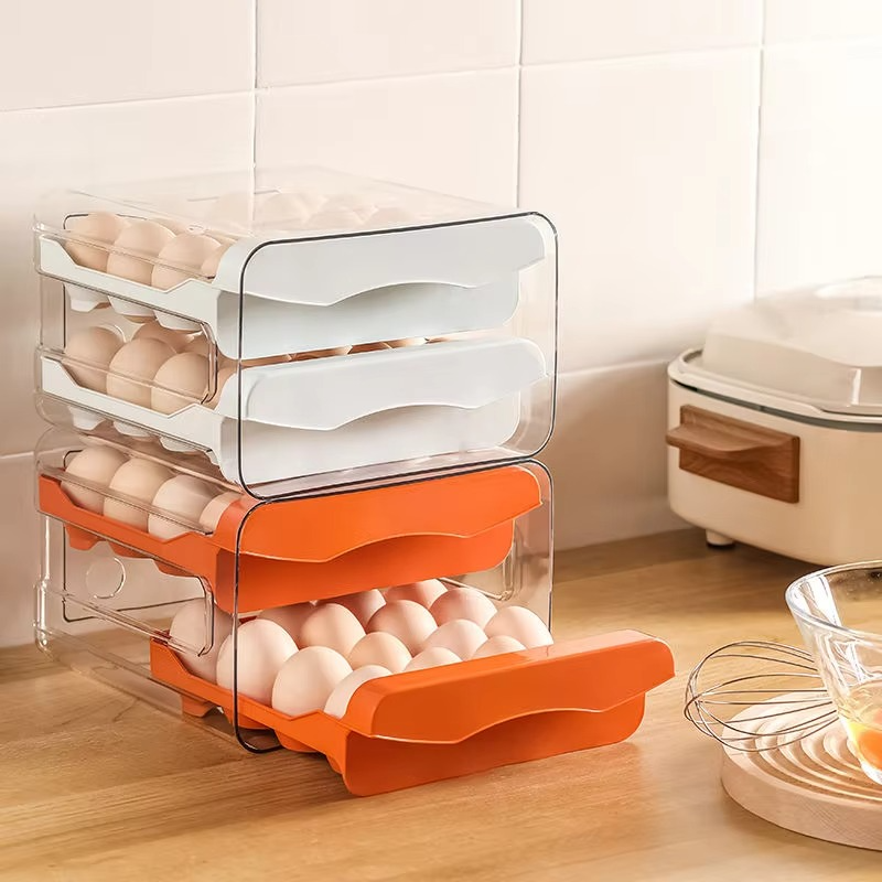 2 Tier 32 Holes Acrylic  Egg Storage Rack