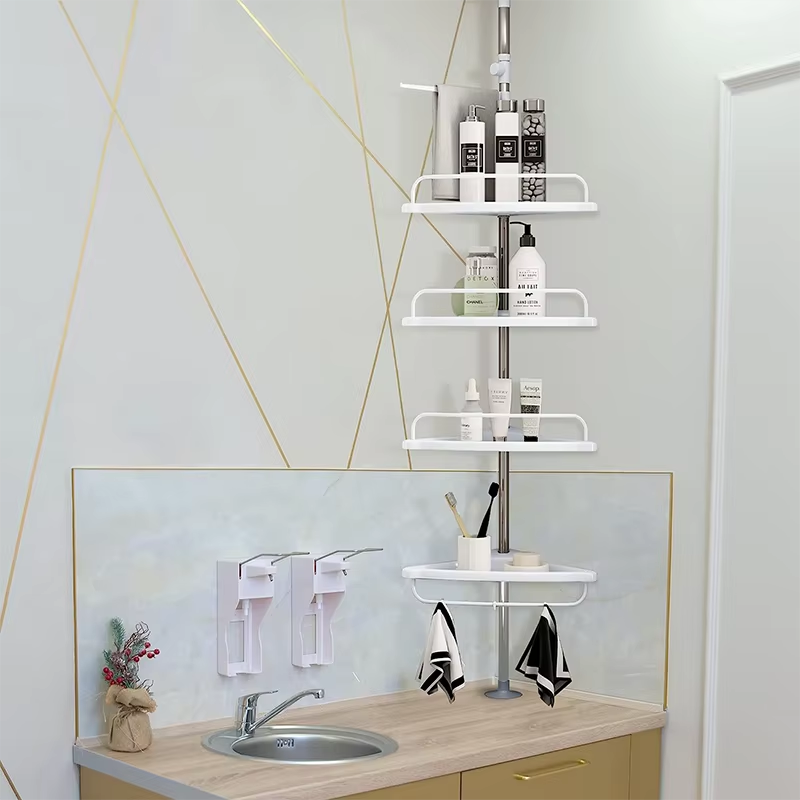 4 Tier Adjustable Bathroom Corner Shower Rack