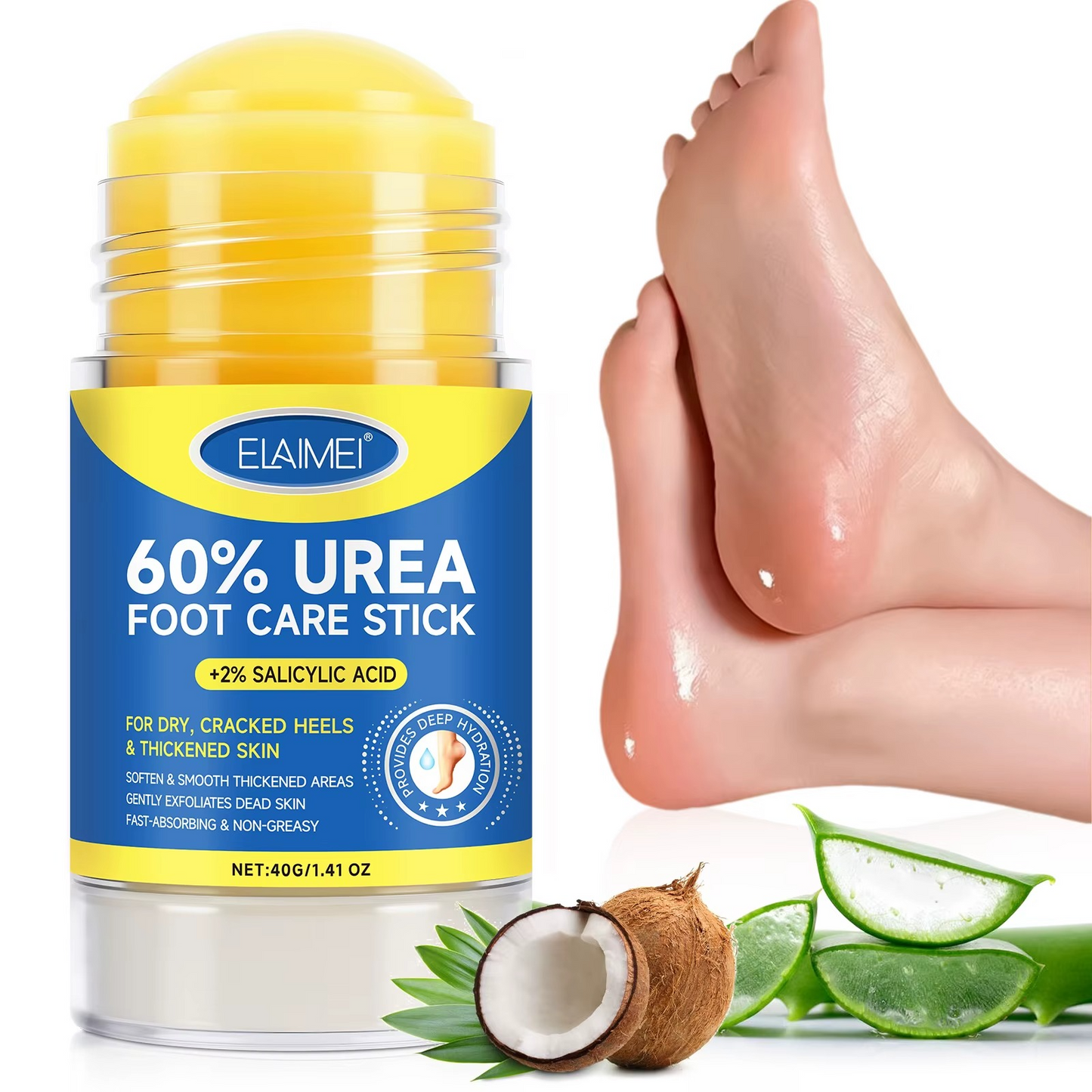 ELAIMEI 60% Urea Exfoliating Foot Cream Stick