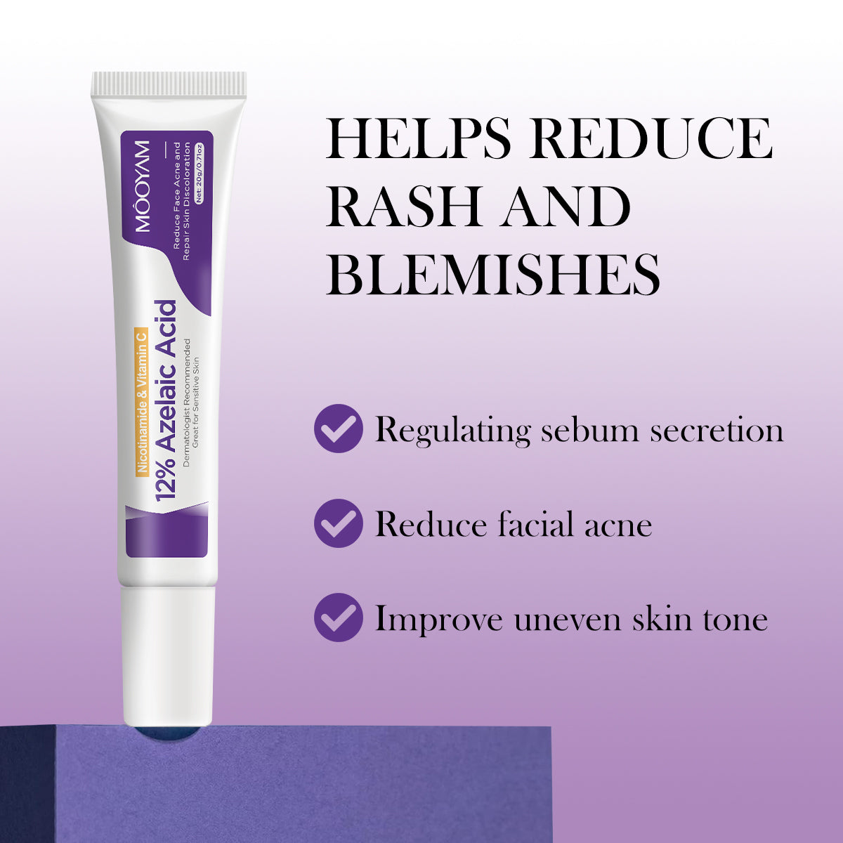 12%Azelaic Acid Cream with Niacinamide and Vitamin C for acne Prone Skin, Sensitive Skin, Large Pores and Pigmentation
