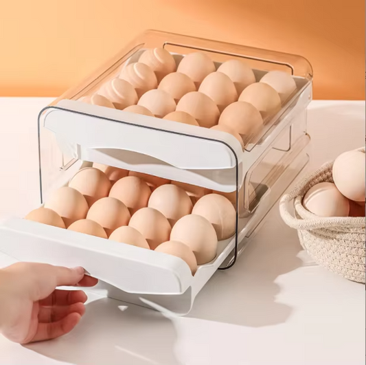 2 Tier 32 Holes Acrylic  Egg Storage Rack