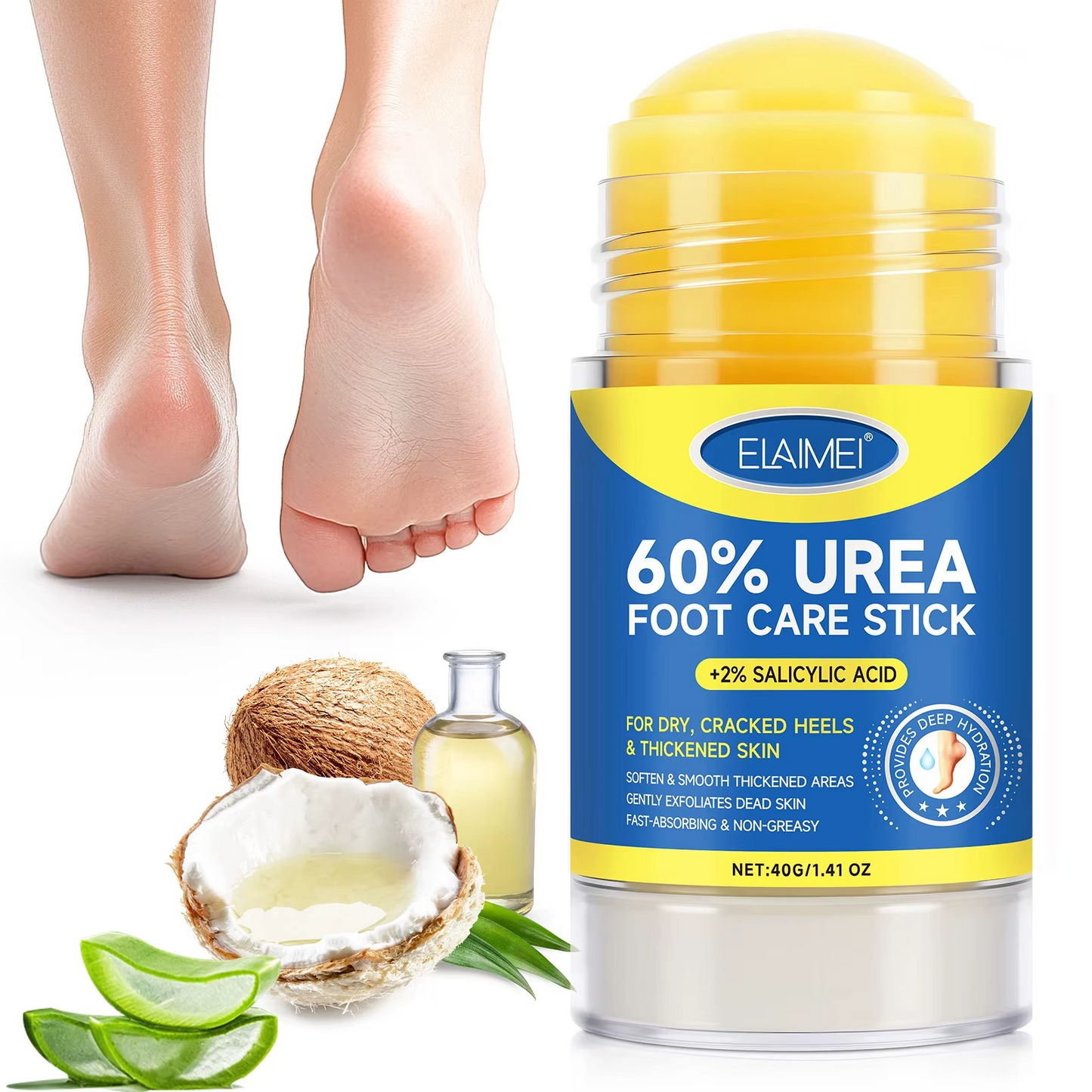 ELAIMEI 60% Urea Exfoliating Foot Cream Stick
