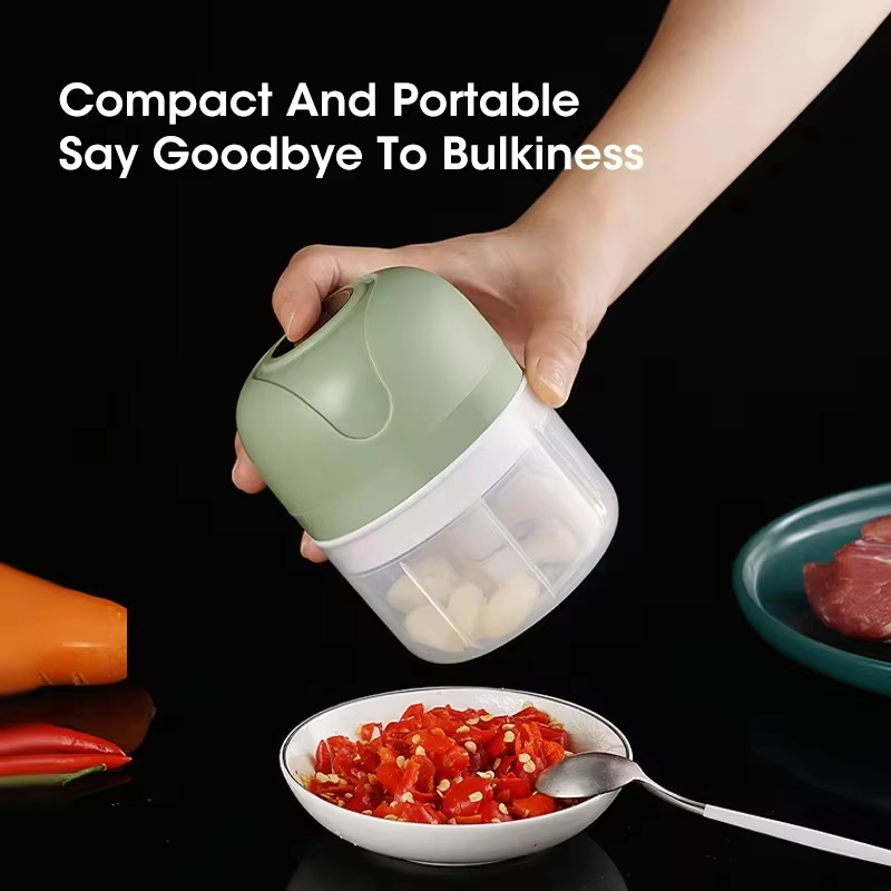 Mini Electric Chopper for Garlic, Meat and Vegetables