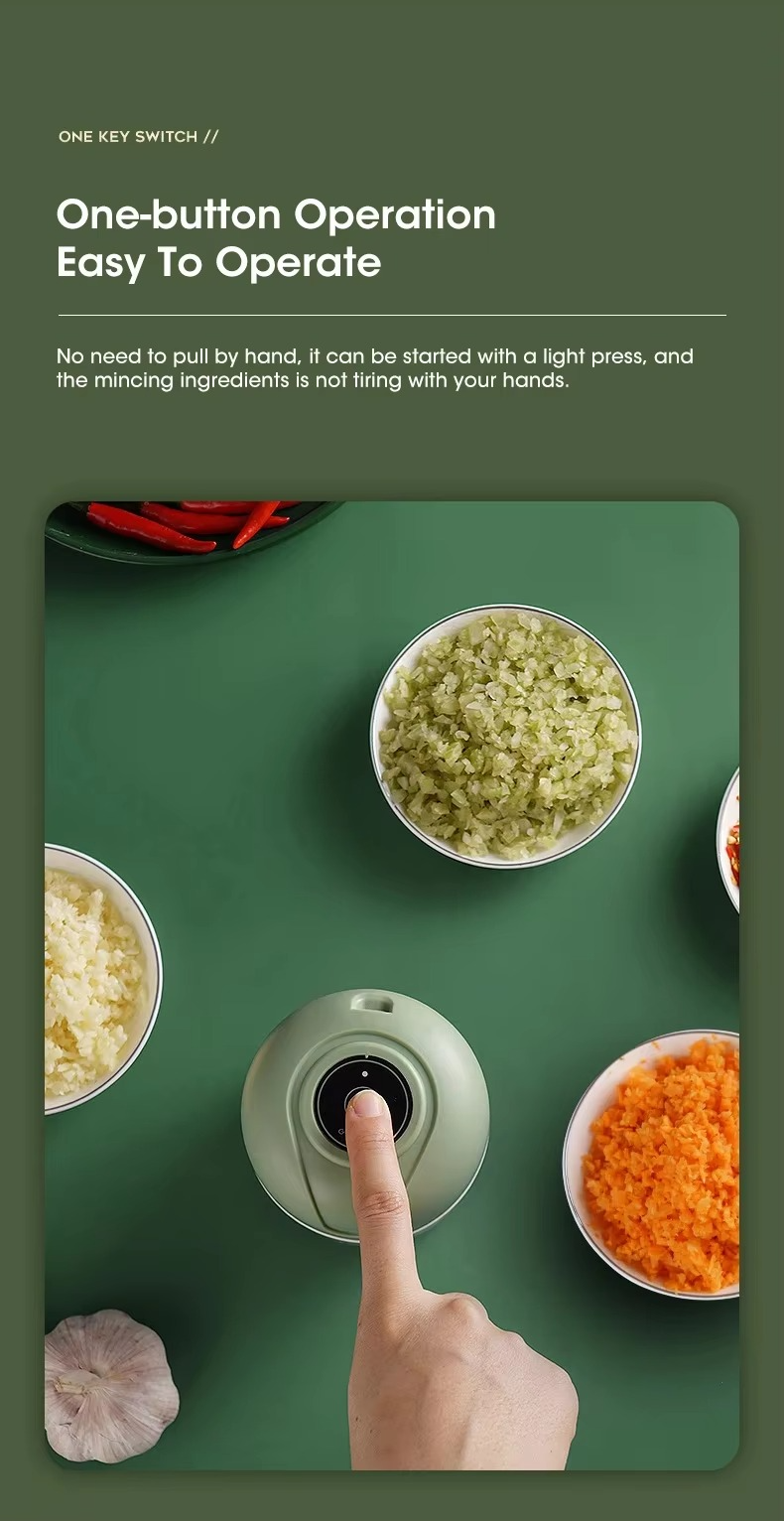 Mini Electric Chopper for Garlic, Meat and Vegetables