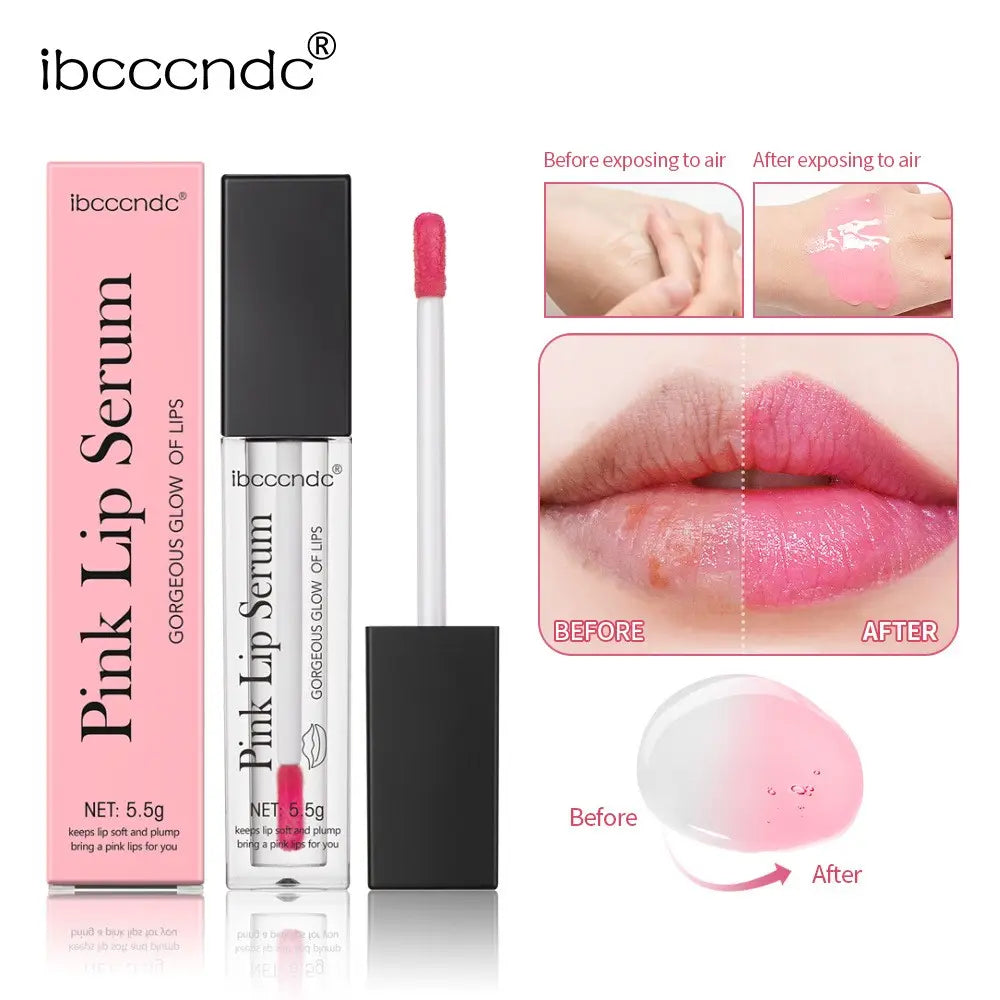 Pink Lip Serum for Dark Lip Improvement Moisturizing Liquid Lip Serum