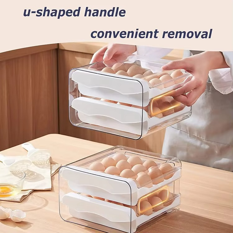 2 Tier 32 Holes Acrylic  Egg Storage Rack