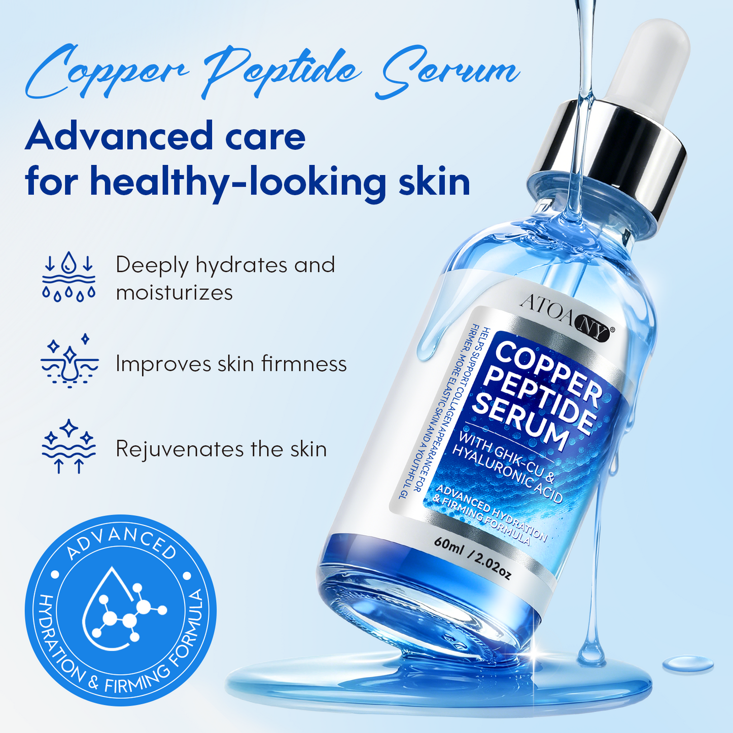 Anti Aging Copper peptides Collagen Face Serum