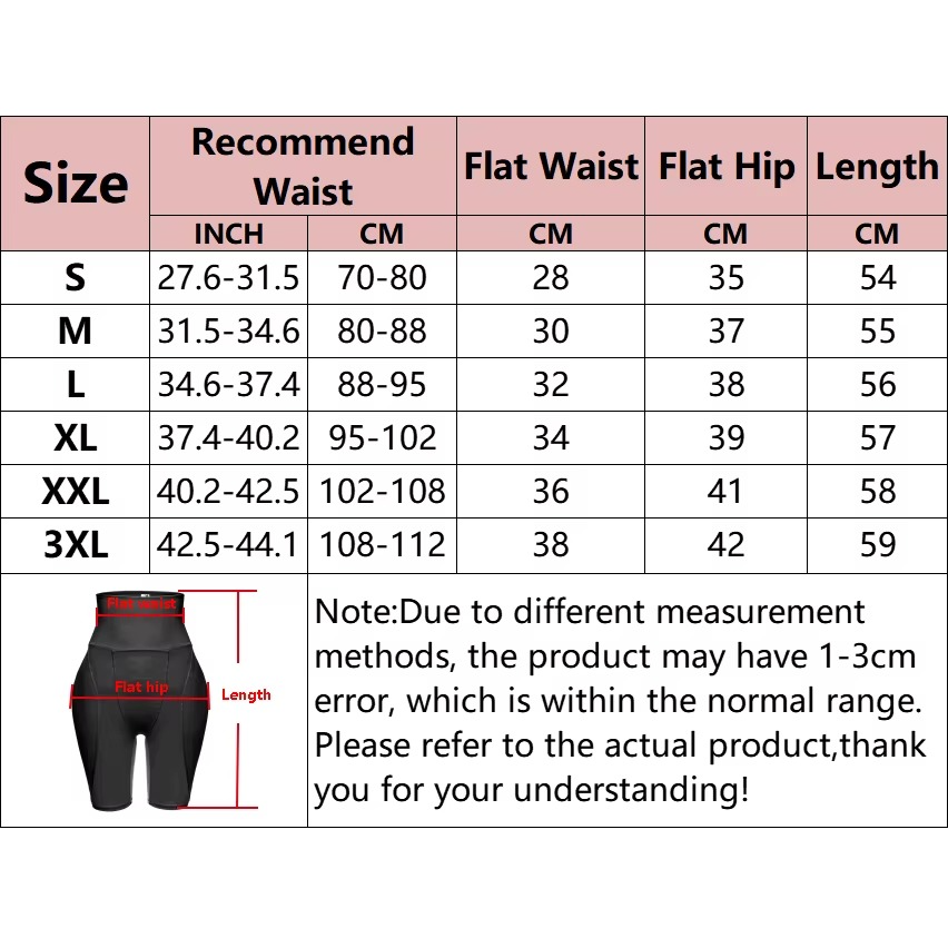 High waist Padded hips Shapewear with Tummy Control - Black