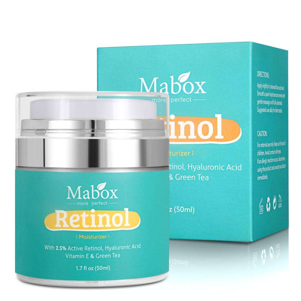 Mabox Retinol Moisturizer Face Cream Vitamin E Collagen Wrinkles Acne Hyaluroni Whitening Freckle Cream