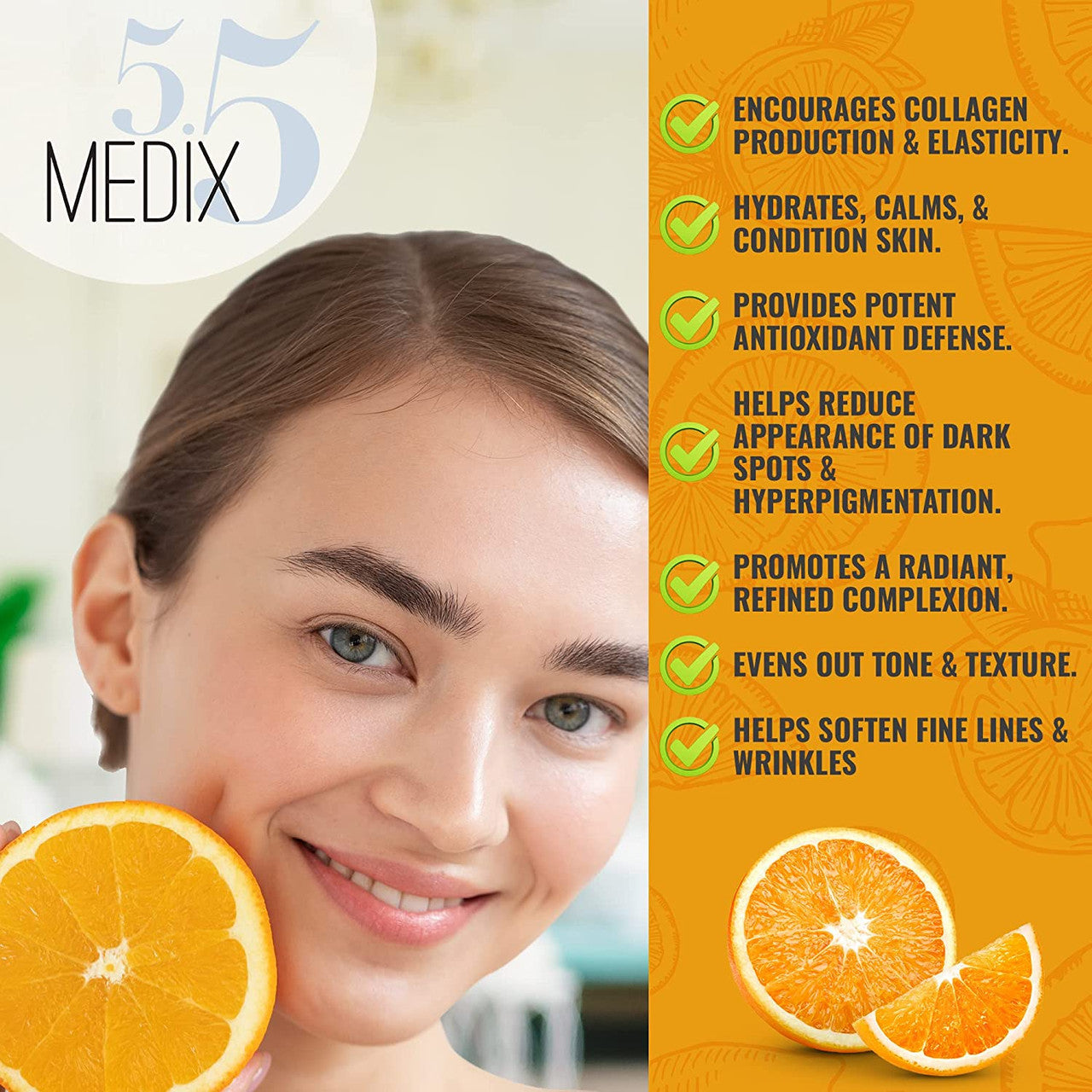 Medix 5.5 Vitamin C Cream w/ Turmeric for Face and Body. Firming & Brightening Cream for Age Spots, Dark Spots and Sun Damaged Skin.