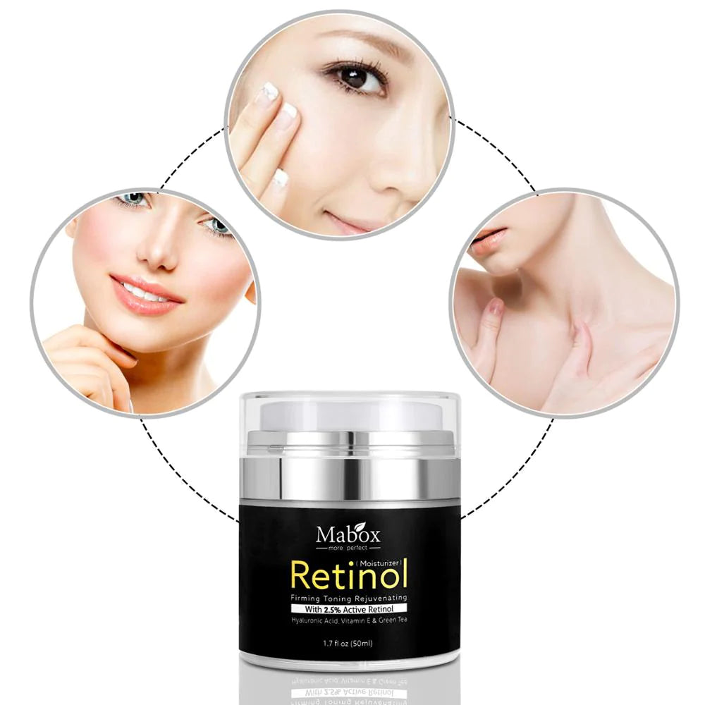 Mabox Retinol 2.5%,Hyaluronic Acid With Vitamin E Cream