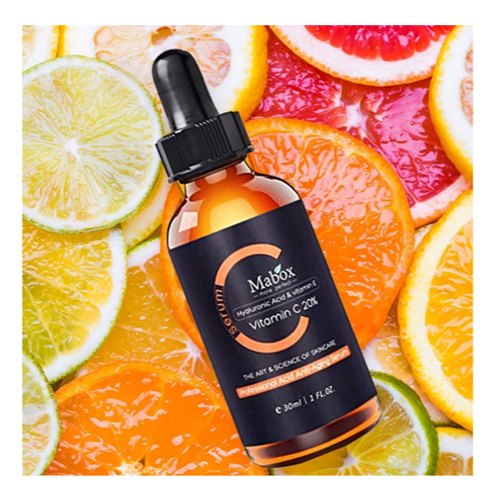 Mabox Vitamin C Serum with Organic Hyaluronic Acid and Vitamin E