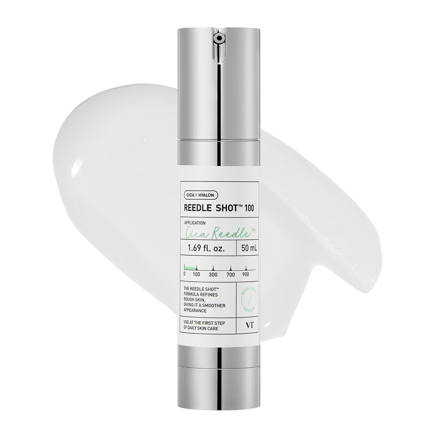VT CICA Reedle Shot 100, Liquid Microneedling Spicule Serum for Pore Care, Exfoliation and Scarring