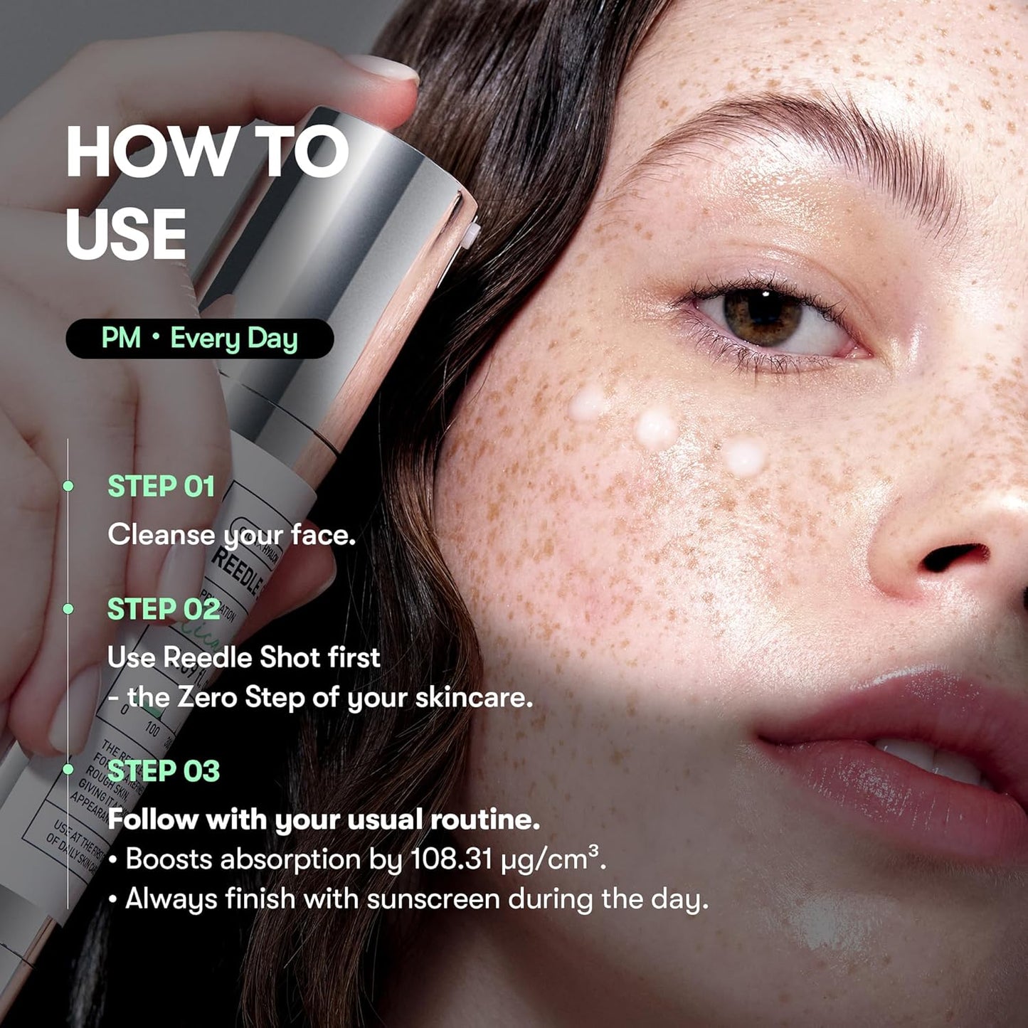VT CICA Reedle Shot 100, Liquid Microneedling Spicule Serum for Pore Care, Exfoliation and Scarring