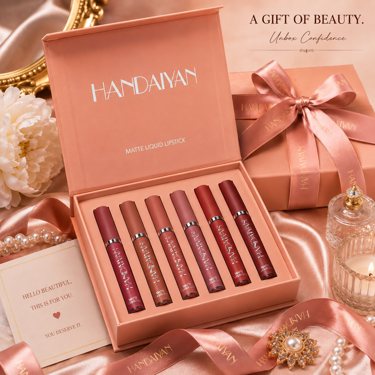 6pc Handaiyan Matte Lipstick Set A