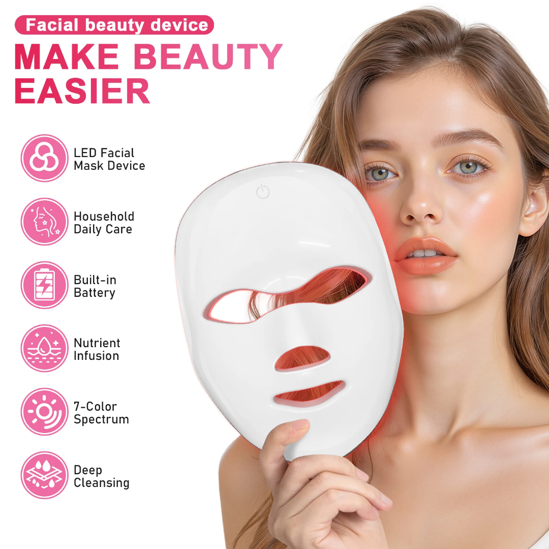 7 Colors Led Rejuvenation Facial Light Therapy Anti Aging Multi Function Led Mask