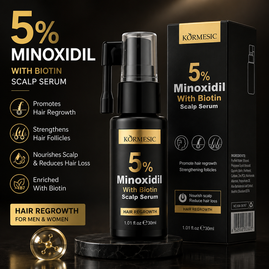Kormesic 5% Minoxidil With Biotin – Advanced Hair Regrowth Scalp Serum