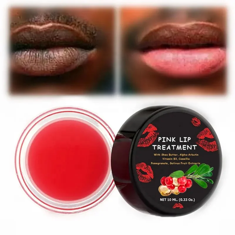 Pink Lip Lightening Treatment Cream with Shea Butter, Alpha-Arbutin & Vitamin B3