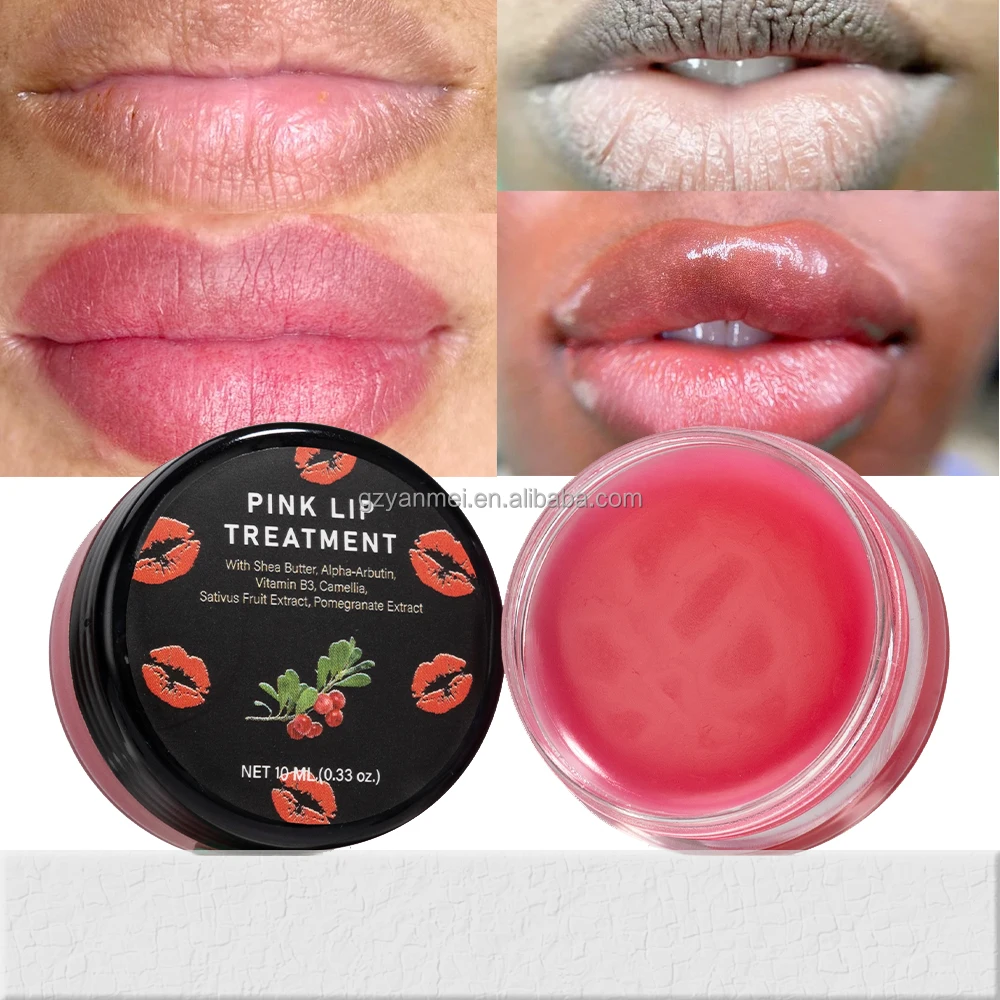 Pink Lip Lightening Treatment Cream with Shea Butter, Alpha-Arbutin & Vitamin B3