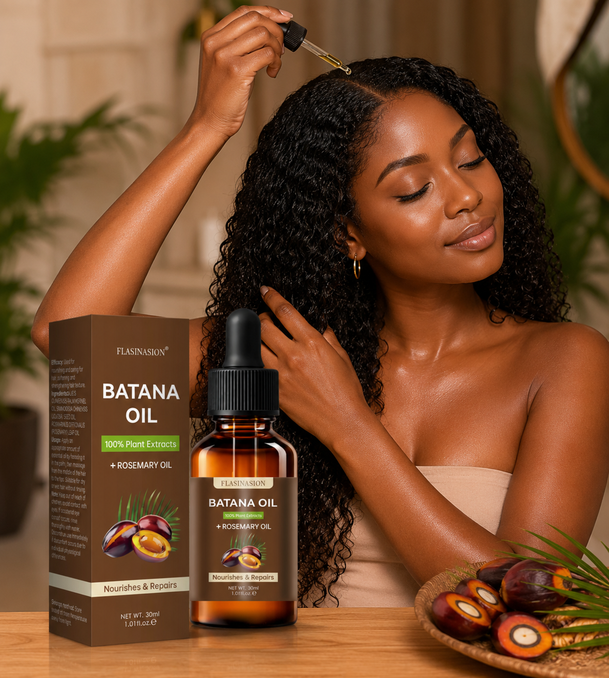100% Organic Batana Hair Growth Oil with Rosemary 30ml