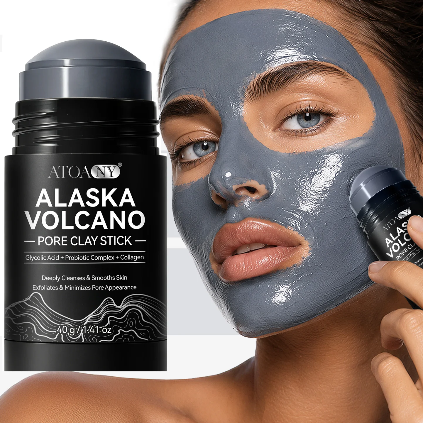 ATOANY Alaska Clay Purifying Facial Mask – Deep Cleansing, Pore Refining & Oil Control (40g)