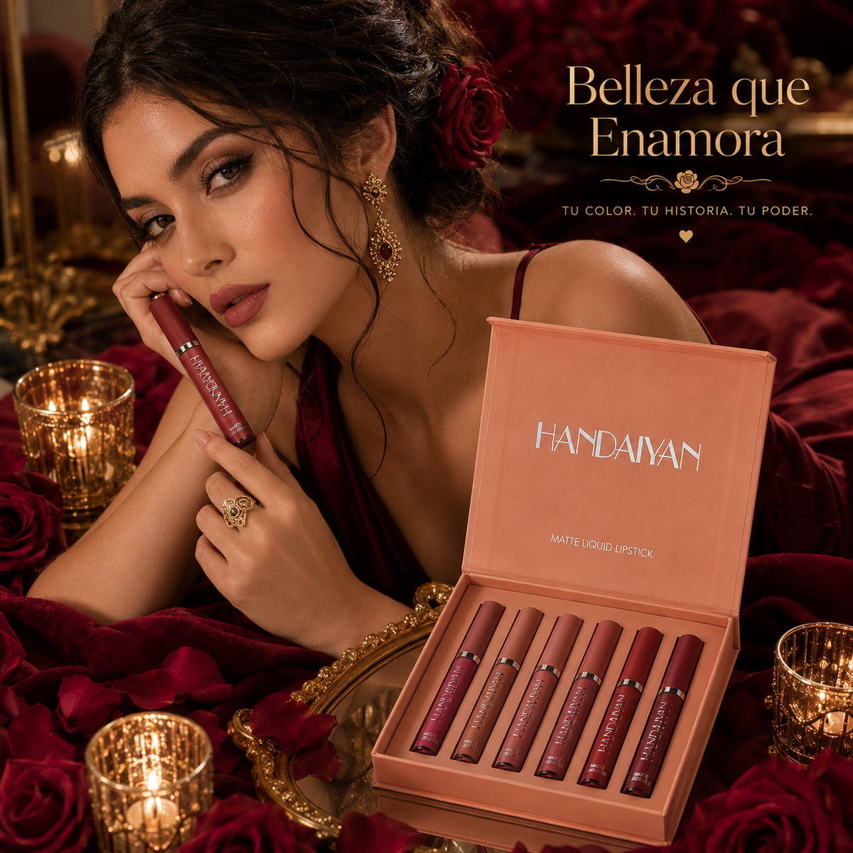 6pc Handaiyan Matte Lipstick Set A