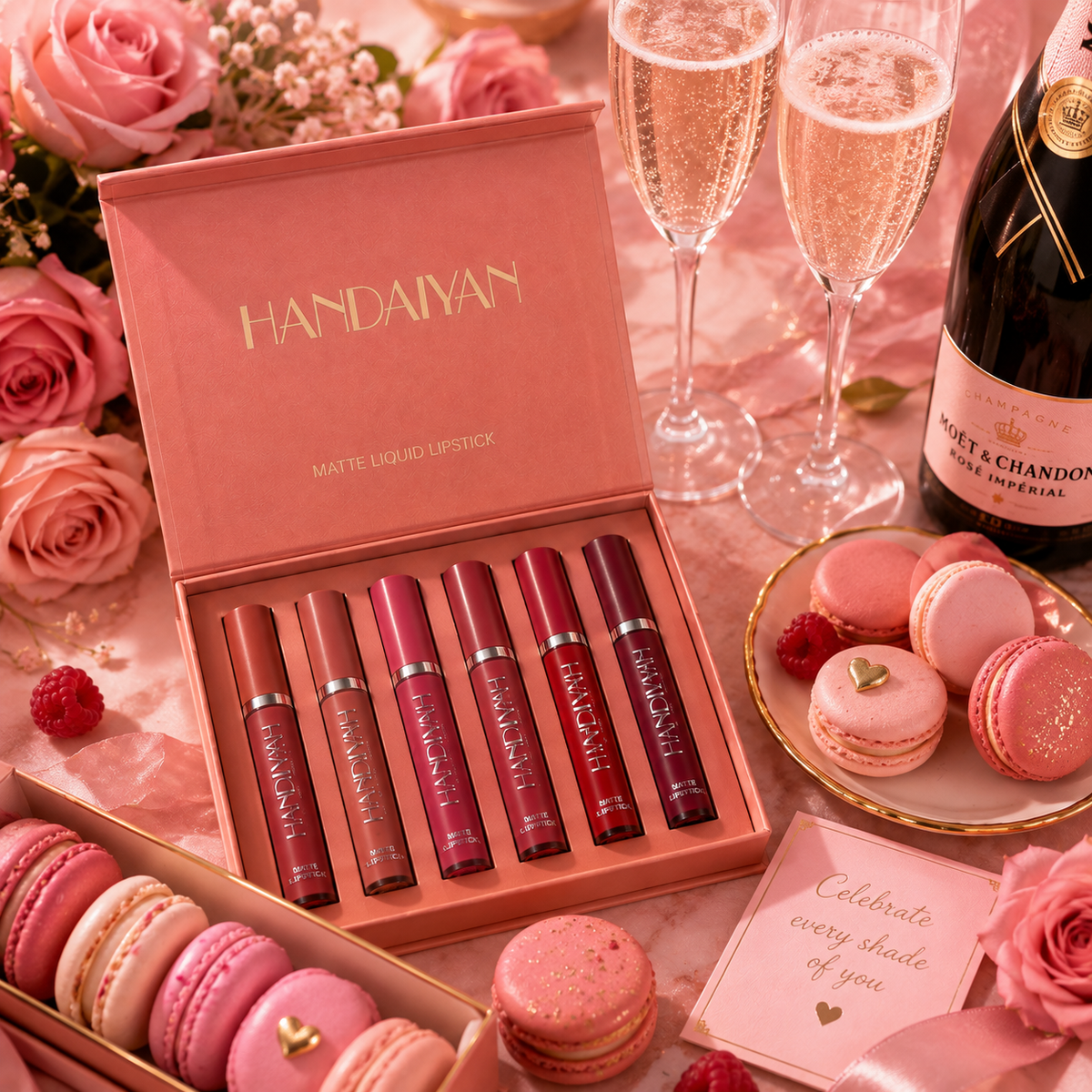 6pc Handaiyan Matte Lipstick Set A