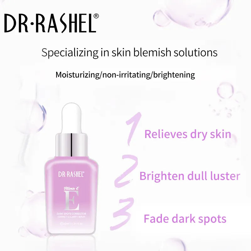 DR.RASHEL 30ml vitamin E dark spots corrector skin brightening moisturizing essence freckle sunburn stains repairing face serum